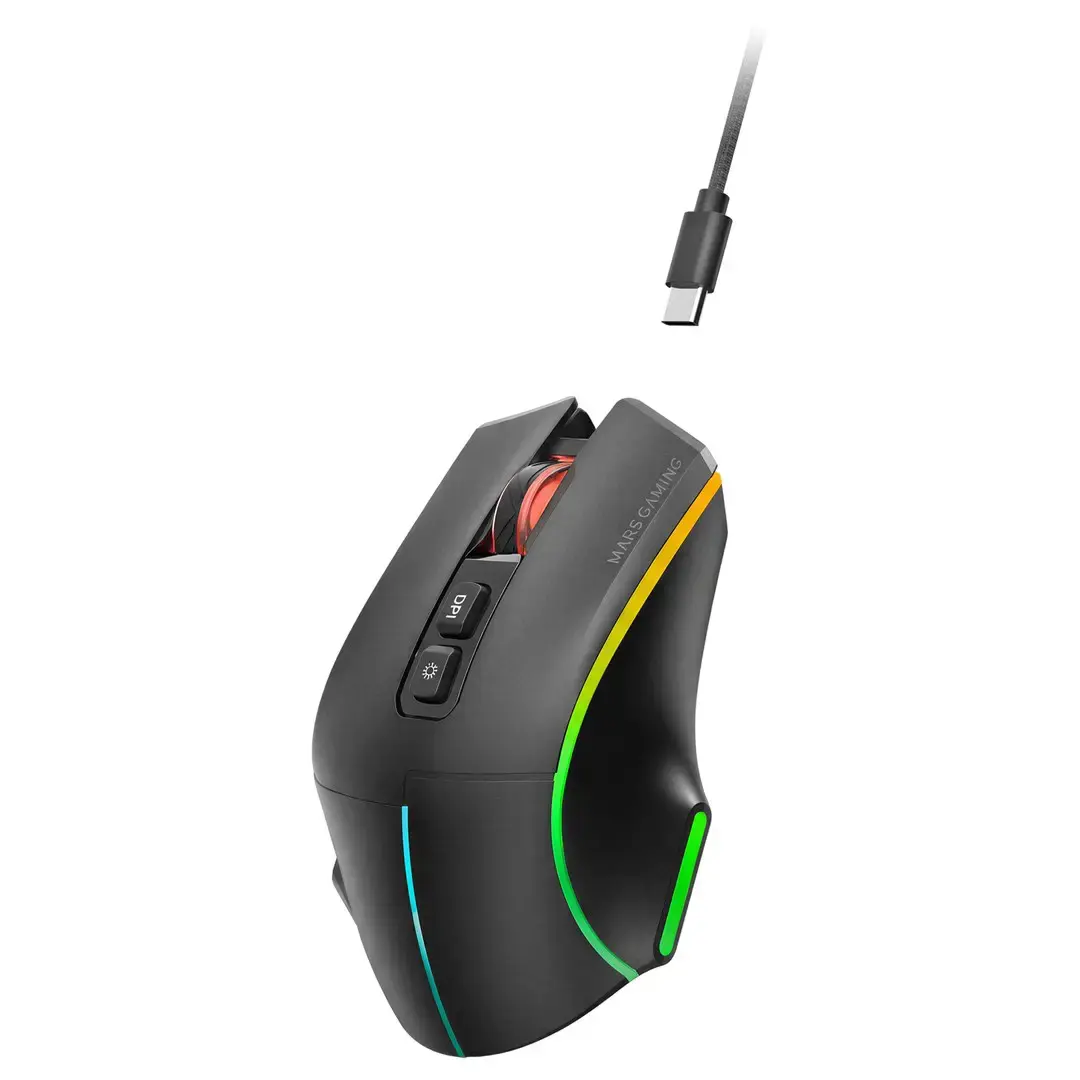 Mars Gaming MMWVECTOR mouse Right-hand RF Wireless + Bluetooth + USB Type-A Optical 12000 DPI