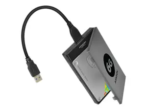 AXAGON ADSA-1S6 USB3.0 - SATA 6G UASP HDD išorinis adapteris su dėklu