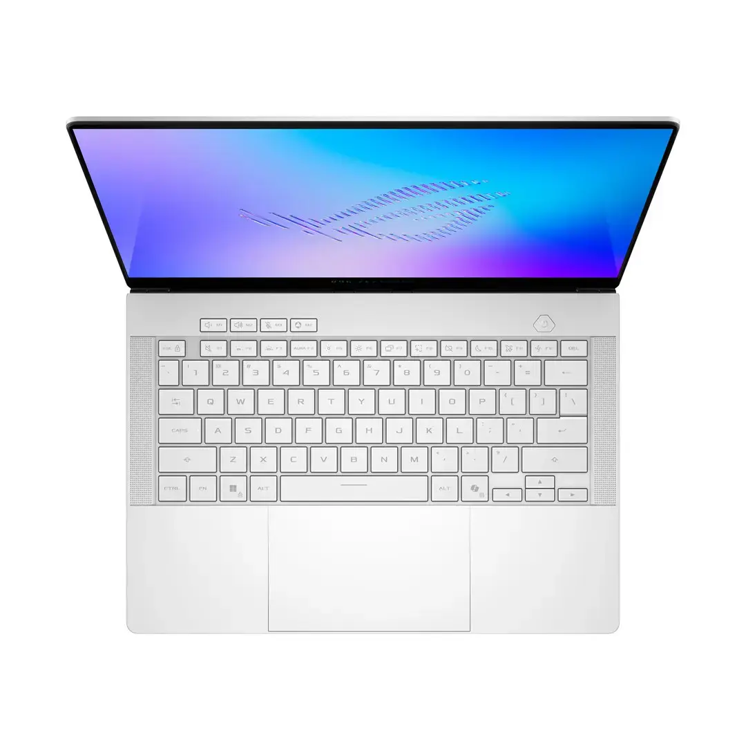 ASUS ROG Zephyrus G14 GU405AR-SY065 Ultra 9 386H 14.0"3K OLED 120Hz 1100nits AR 32GB LPDDR5X SSD1TB GeForce RTX 5070 Ti 12GB Cam1080p + IR 73WHrs NoOS Aluminum Platinum White