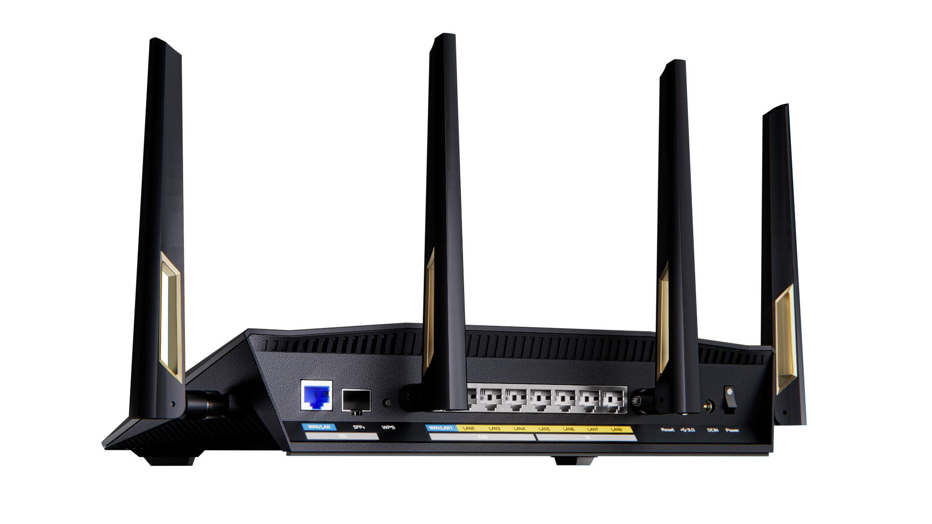 ASUS RT-BE88U, Wi-Fi 7 (802.11be), Dual-band (2.4 GHz / 5 GHz), Ethernet LAN, Black, Grey, Tabletop router