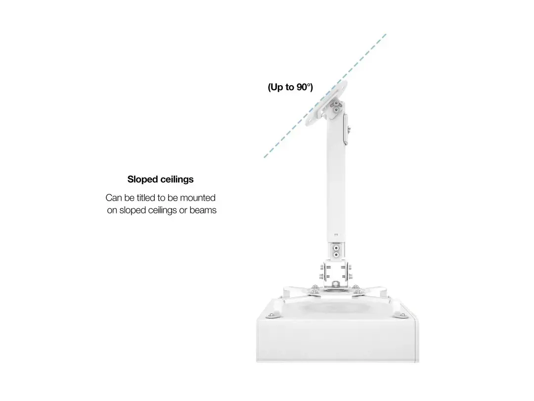 "Multibrackets M" universalus projektoriaus lubinis laikiklis I, lubinis, 5 kg, baltas, rankinis, 150-630 mm, 360°