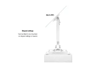 "Multibrackets M" universalus projektoriaus lubinis laikiklis I, lubinis, 5 kg, baltas, rankinis, 150-630 mm, 360°