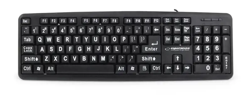 Esperanza EK129 KEYBOARD WITH BIG LETTERS eng