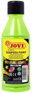 Tempera dažai JOVI, 250ml, žalios sp., fosforiniai