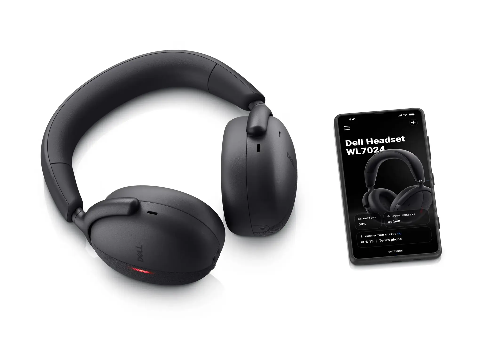 DELL WL7024, Wired & Wireless, Calls/Music, 20 - 20000 Hz, 297 g, Headset, Black