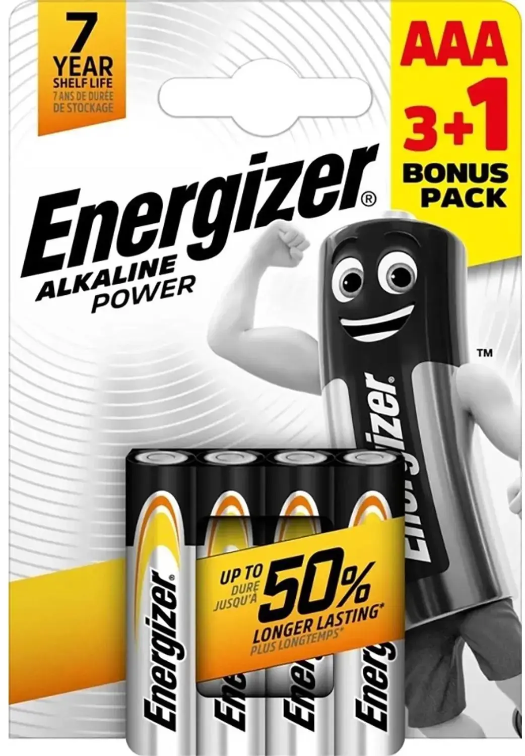Energizer battery Alkaline Power AAA CHP4 3+1