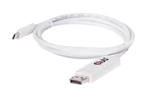 CLUB3D USB 3.1 Type C Cable to DisplayPort 1.2 UHD Adapter, USB Type C, Displayport 1.2, 1.2 m, White