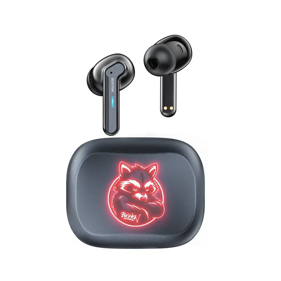 Buxton BTW 8200 Racoon - In-ear wireless earphones with charging case, white