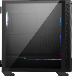 MSI MPG MPG VELOX 100R Mid Tower žaidimų kompiuterių korpusas "Juodas, 4x 120 mm ARGB ventiliatoriai, 1-6 ARGB šakotuvas, ARGB apšvietimo juosta, C tipo USB, grūdintas stiklas, centrinis, E-ATX, ATX, mATX, mini-ITX", Midi Tower, kompiuteris, juodas, ATX, žaidimų, 1x 120 mm