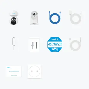 Reolink E Series E560 - 4K UHD PTZ Wi-Fi 6 Camera, 3X Optical Zoom, Auto Tracking, Wi-Fi 6, Person/Vehicle/Pet Detection, IP security camera, Indoor & outdoor, Wired & Wireless, Google Assistant, Internal, 2400 - 5000 MHz