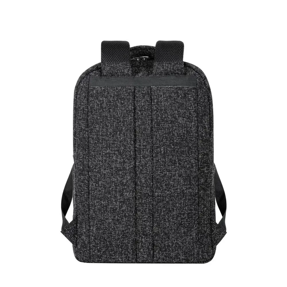 15,6" nešiojamojo kompiuterio kuprinė, RIVACASE Anvik, 15L, juoda, vandeniui atspari medžiaga, kišenės 10,5" planšetiniam kompiuteriui, išmaniajam telefonui, dokumentams, priedams, buteliui