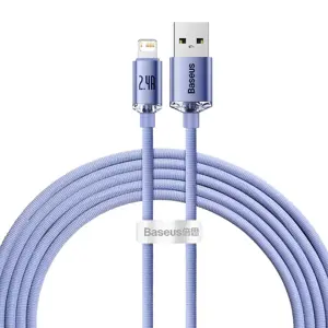 Baseus Crystal cable USB to Lightning, 2.4A, 2m (purple)