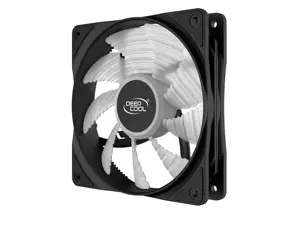 "DeepCool RF120W", ventiliatorius, 12 cm, 1300 aps./min, 21,9 dB, 48,9 cfm, juodas, permatomas