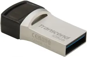 TRANSCEND 128GB USB3.0 Pen Drive OTG Type A&C Silver