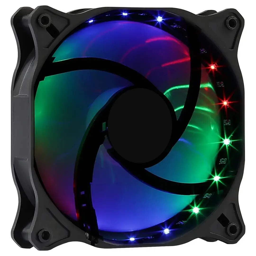 "Aerocool COSMO12FRGB" kompiuterio ventiliatorius 12 cm LED RGB Molex jungtis, tylus, juodas, ventiliatorius, 12 cm, 1000 aps/min, 23,9 dB, 26,2 cfm, juodas