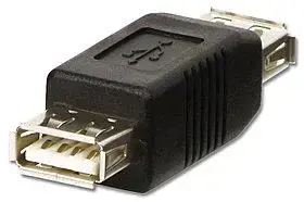"Lindy" A-F/A-F tipo USB adapteris, USB A, USB A, juodas