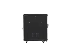 LANBERG laisvai pastatoma 19 colių spinta 15U 600x800 su tinklinėmis durelėmis, plokščia pakuotė, juoda