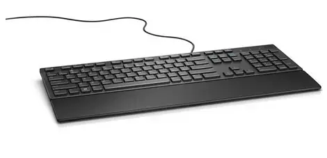 DELL KB216, Full-size (100%), Wired, QWERTY, Black