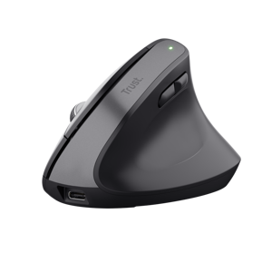 Trust Bayo+, Right-hand, Vertical design, Optical, RF Wireless + Bluetooth, 2400 DPI, Black