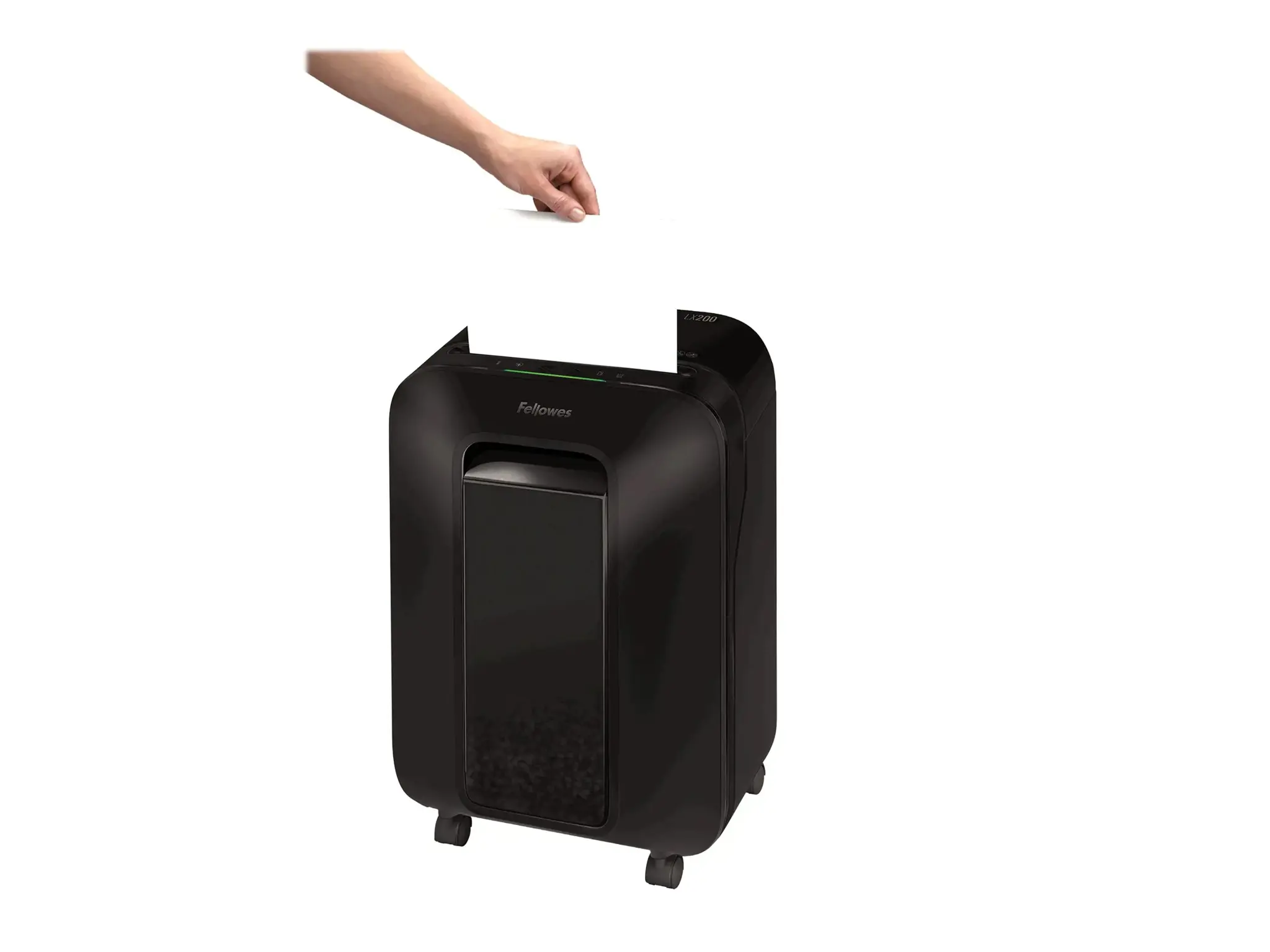 "Fellowes Powershred LX200", 4 x 12 mm, 22 l, jutiklinis, 4 ratukai, 2000 mm/min, 12 lapų
