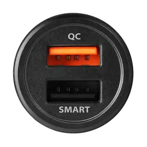 AXAGON PWC-QC5 automobilinis įkroviklis Smart 5V 2,4A + QC3.0, 30W, juodas