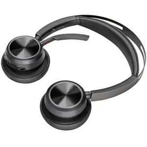Poly Voyager Focus 2 Belaidės ausinės, Bluetooth, USB-C/A Adapter, Charging stand, Juoda
