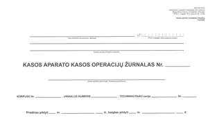 Kasos operacijų žurnalas, horizontalus, A4+, 3-jų dalių virš.
