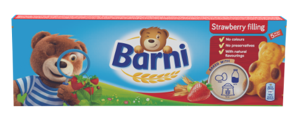 Sausainiai BARNI Strawberry puree, 150 g
