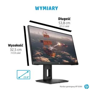 Monitorius HP X24ih, 60.5 cm (23.8"), 1920 x 1080 pixels, Full HD, LCD, 1 ms, Black