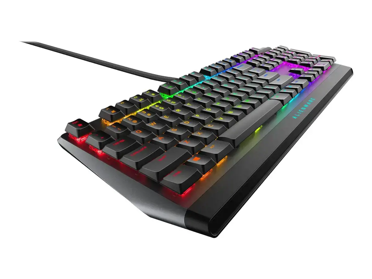 "Alienware AW510K", pilno dydžio (100%), USB, mechaninis, RGB LED, juodas, pilkas