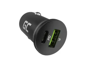 Green Cell GC PowerRide Nano38 38W 6A 1x USB-C 1x USB-A car charger