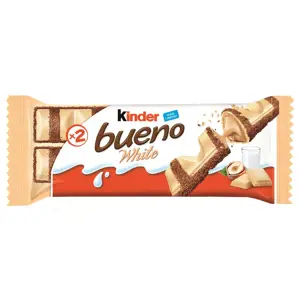 KINDER BUENO WHITE vaflinis batonėlis, 39g