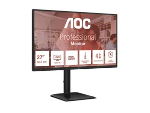 AOC Q27E4CV | 27 " | IPS | QHD | 16:9 | 120 Hz | 4 ms | 2560 x 1440 pixels | 350 cd/m² | HDMI ports quantity 1 | Black