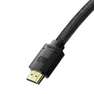 "Baseus High Definition Series" HDMI 2.1 kabelis, 8K 60Hz, 3D, HDR, 48Gbps, 2 m juodas (juodas)