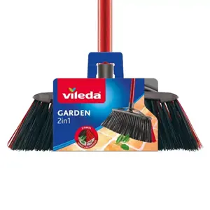 Broom VILEDA 2in1 Garden Outdoor (red/yellow)