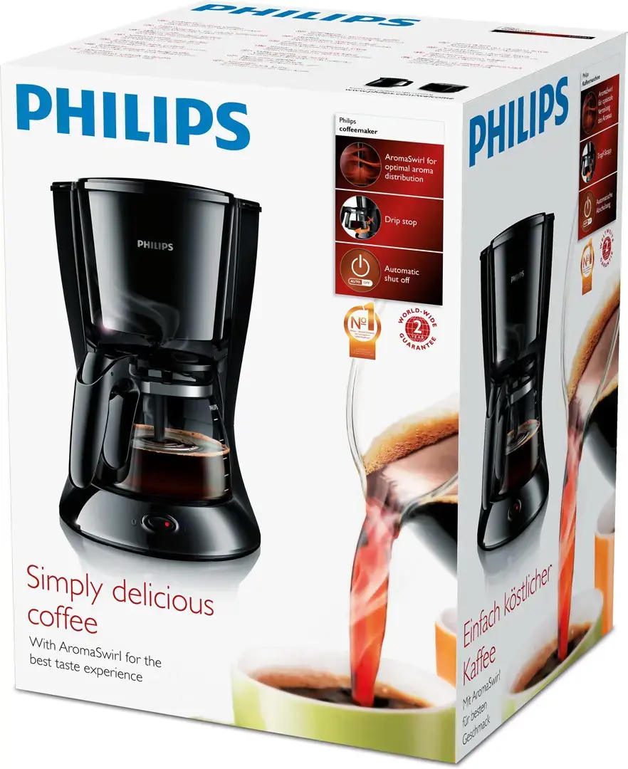 Kavos aparatas Philips HD7461/20, 1,2 litrai, 1000 W, Juoda, Semi-auto