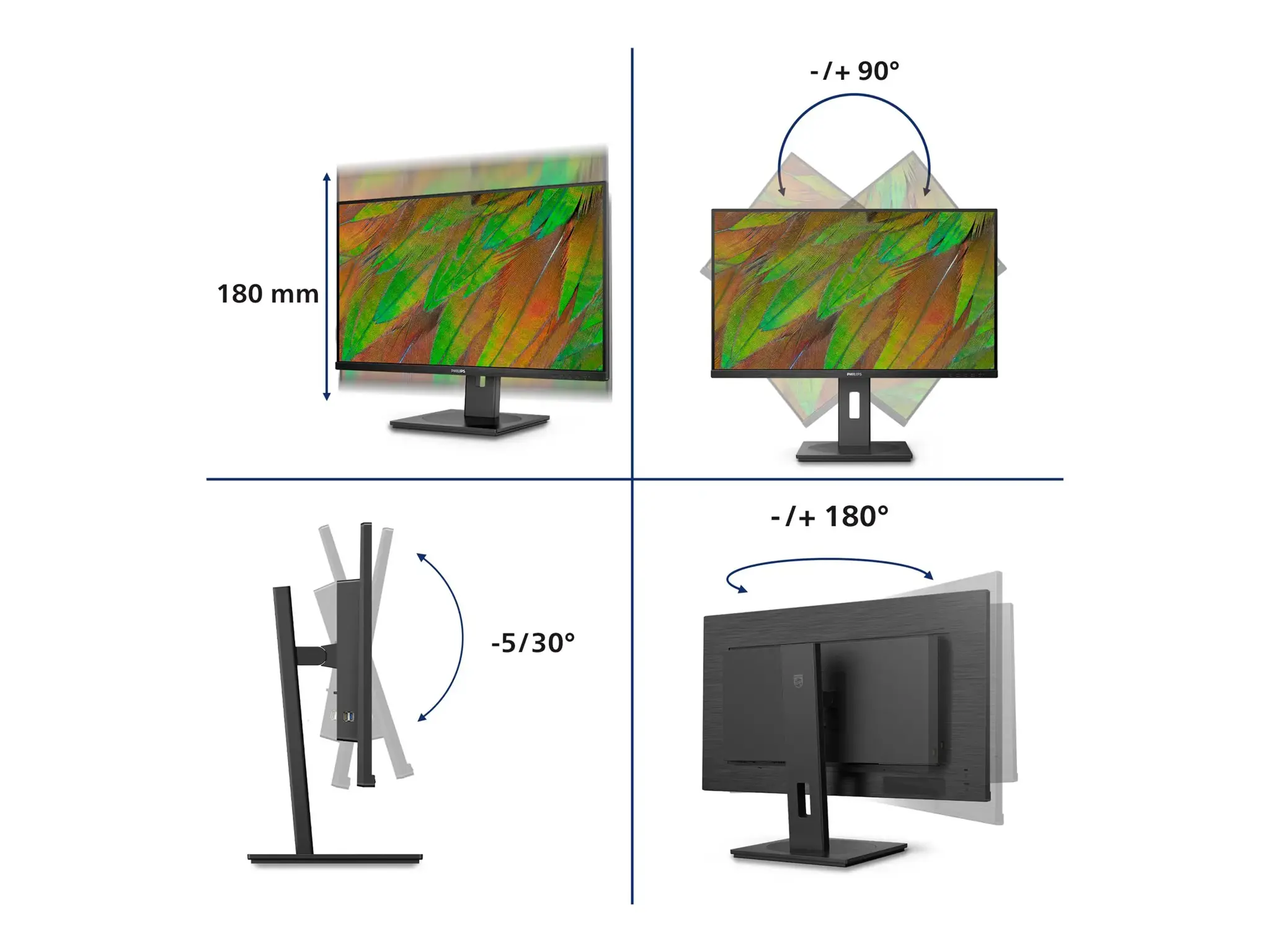 Philips | 32B1N3800/00 | 32 " | VA | 16:9 | 60 Hz | 4 ms | 3840 x 2160 pixels | 350 cd/m² | HDMI ports quantity 2 | Black