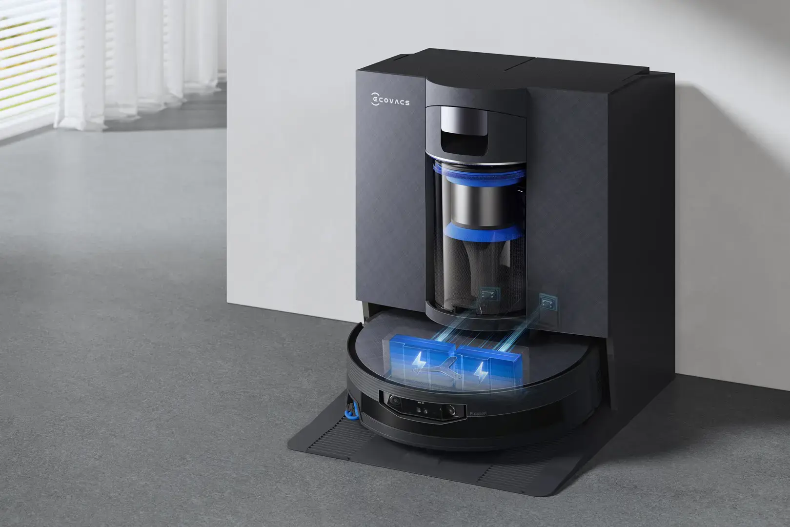Dulkių siurblys-robotas Ecovacs DEEBOT X12 OmniCyclone, Pilka