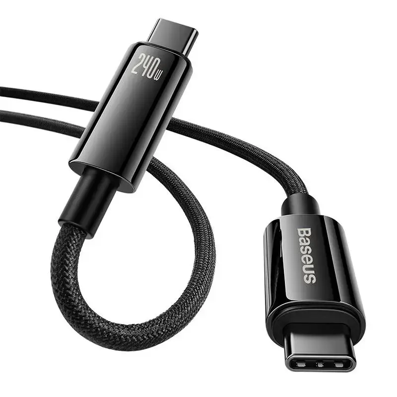 Baseus CAWJ040001 Tungsten Gold Fast Charging Data Cable USB-C - USB-C 240W 1m Black