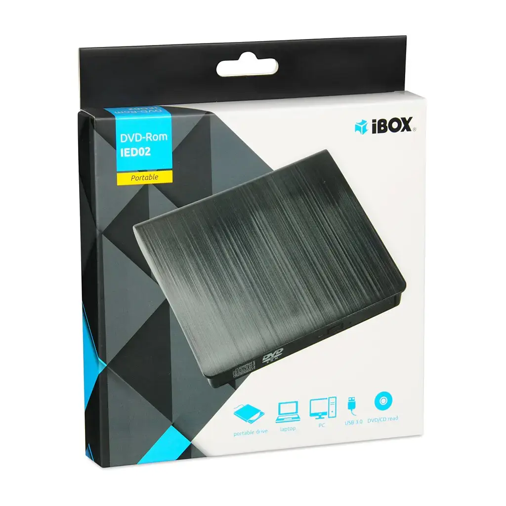 "IBOX IED02" IŠORINIS DVD-ROM ĮRENGINYS USB 3.0