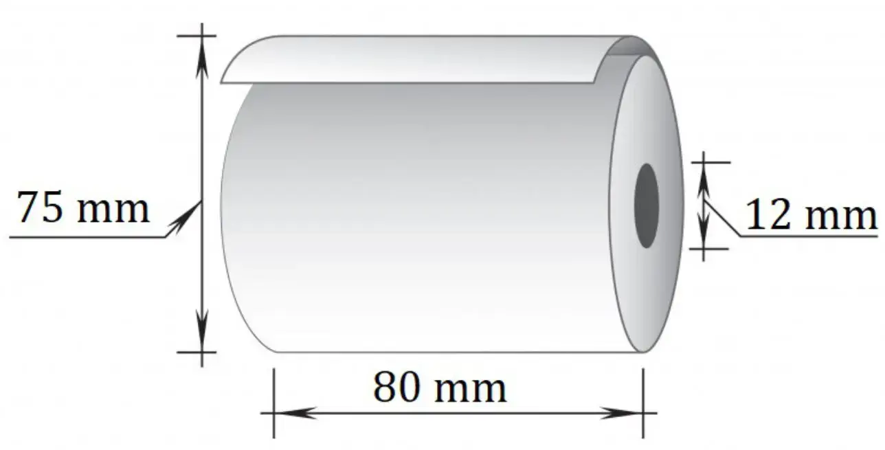 Terminė kasos juosta, 80 mm x 73 m/12 mm, 55 g., 10 vnt/pak