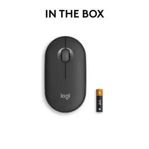"Logitech Pebble 2 M350s", dvipusis, optinis, RF belaidis + "Bluetooth", 4000 DPI, grafito spalvos