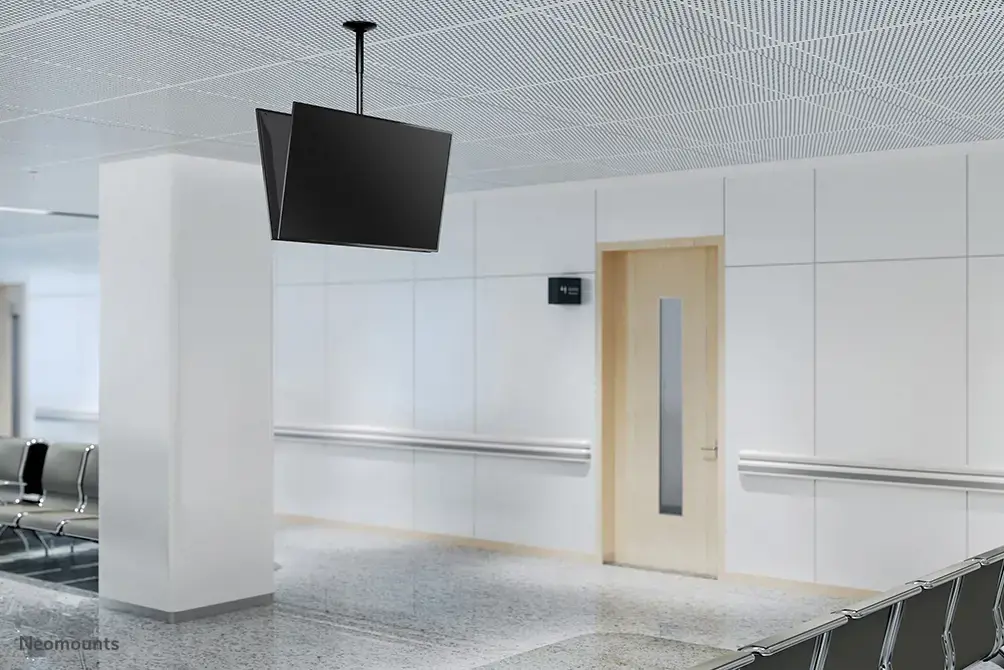 "Neomounts by Newstar" televizoriaus/monitoriaus laikiklis ant lubų, 50 kg, 81,3 cm (32"), 190,5 cm (75"), 400 x 400 mm, aukščio reguliavimas, juodas