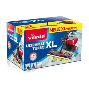 Rotacinė šluostė "Vileda TURBO 3in1" iš mikropluošto 4023103227446 Juoda, raudona