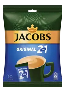 Kavos gėrimas JACOBS Original 2in1, maišeliuose, 10 x 14 g