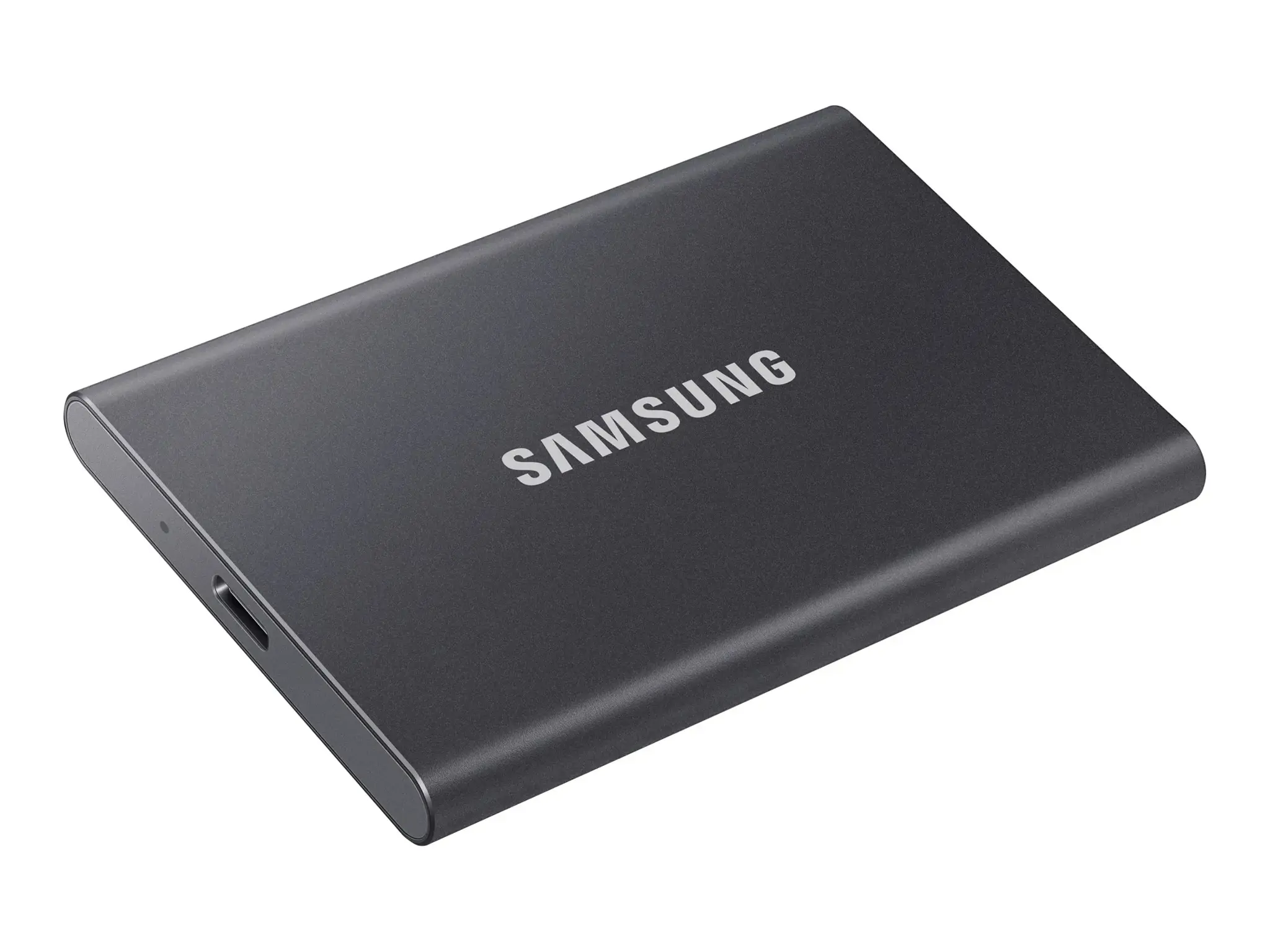 "Samsung" nešiojamasis SSD diskas T7, 2000 GB, C tipo USB, 3.2 Gen 2 (3.1 Gen 2), 1050 MB/s, apsauga nuo slaptažodžio, pilkas