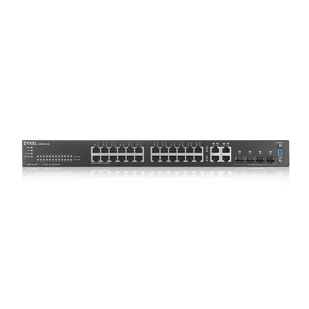 Zyxel GS2220-28-EU0101F, valdomas, L2, Gigabit Ethernet (10/100/1000), montuojamas į stovą