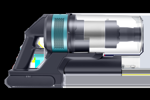 Samsung VS15A6031R1, Stick vacuum, Bagless, Black, Green, 0.8 L, Dry, Multi cyclonic