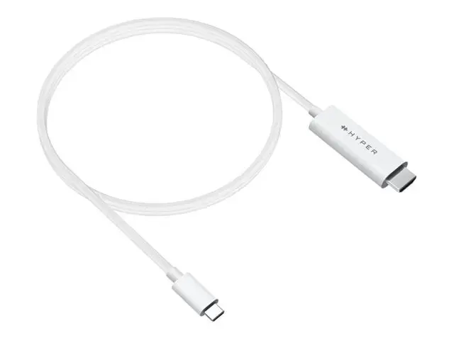 "Hyper 4K" USB-C ir HDMI kabelis - baltas