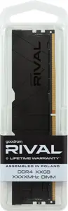 Goodram *DDR4 Rival Deep Black 8GB(1* 8)/3600 CL18 memory module 1 x 8 GB 3600 MT/s 288-pin DIMM
